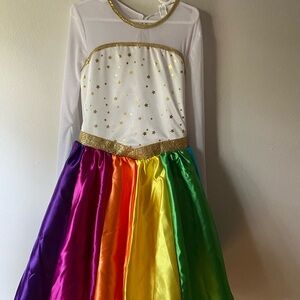 Rainbow play dress/costume excellent used condition, size 8